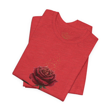 Red Rose Graphic Tee - Vintage Single Bloom T-Shirt
