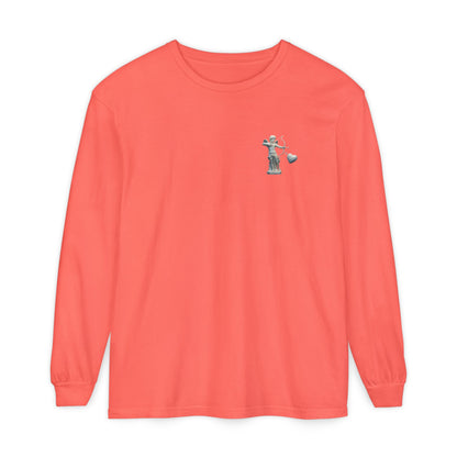Cupid Cherub Long Sleeve Tee — Vintage Cupid Heart Graphic