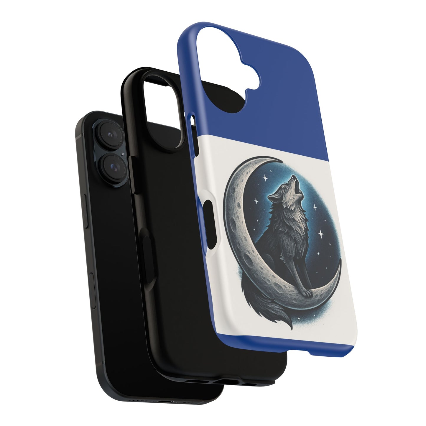 Wolf Moon Phone Case, Tough Cases for Animal Lovers, Gift for Her, Night Sky Aesthetic, Unique Phone Accessories