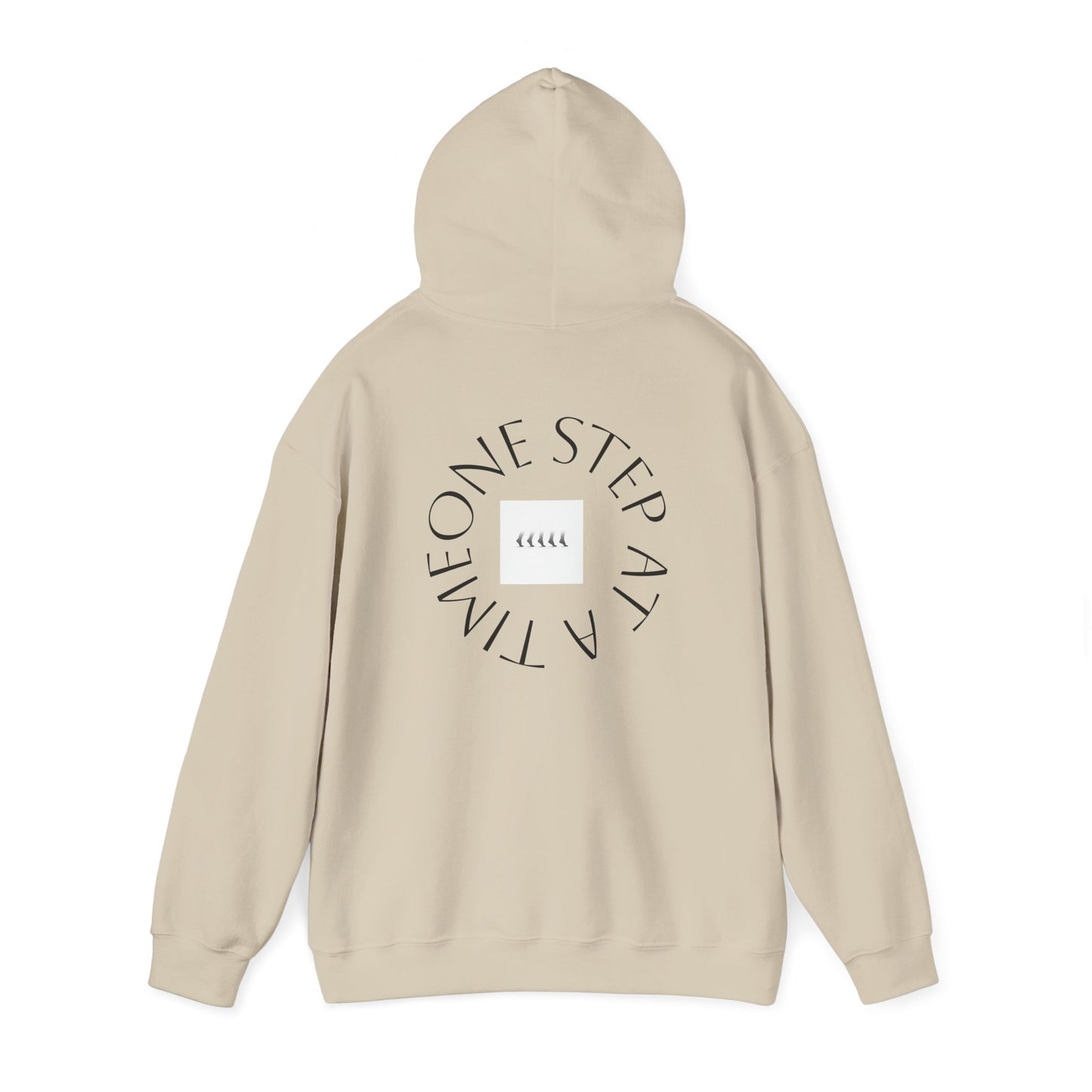 Hoodie — "One Step at a Time" Minimalist Motivational Pullover