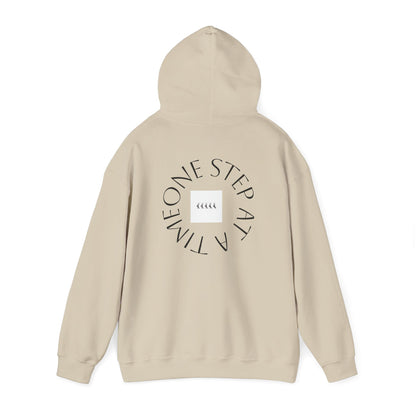 Hoodie — "One Step at a Time" Minimalist Motivational Pullover