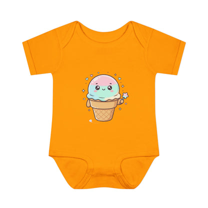 Cute Kawaii Ice Cream Cone Infant Bodysuit - Pastel Baby Onesie