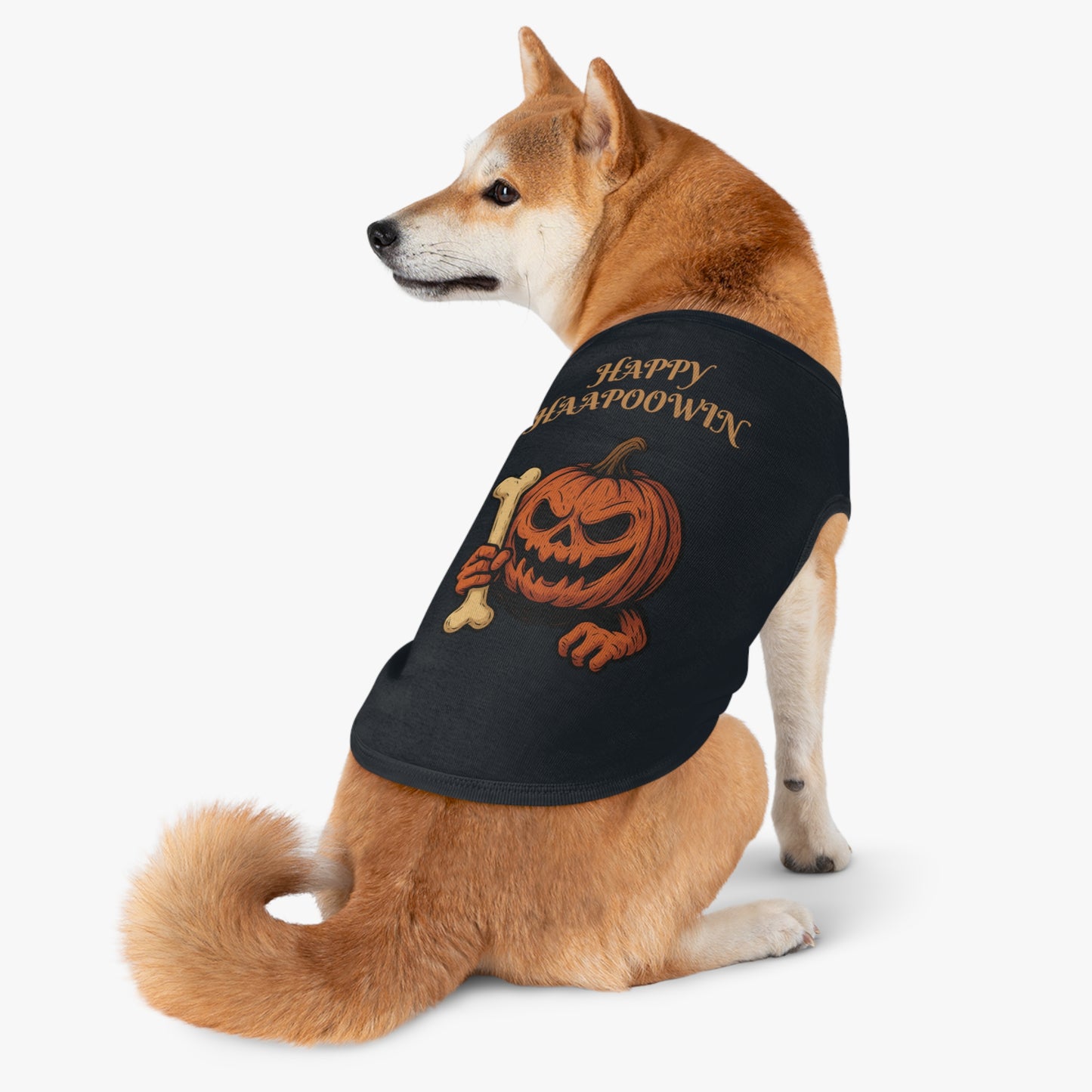 Halloween Pet Tank Top, Dog Costume, Pumpkin Themed, Fall Fashion, Pet Apparel, Seasonal Wear