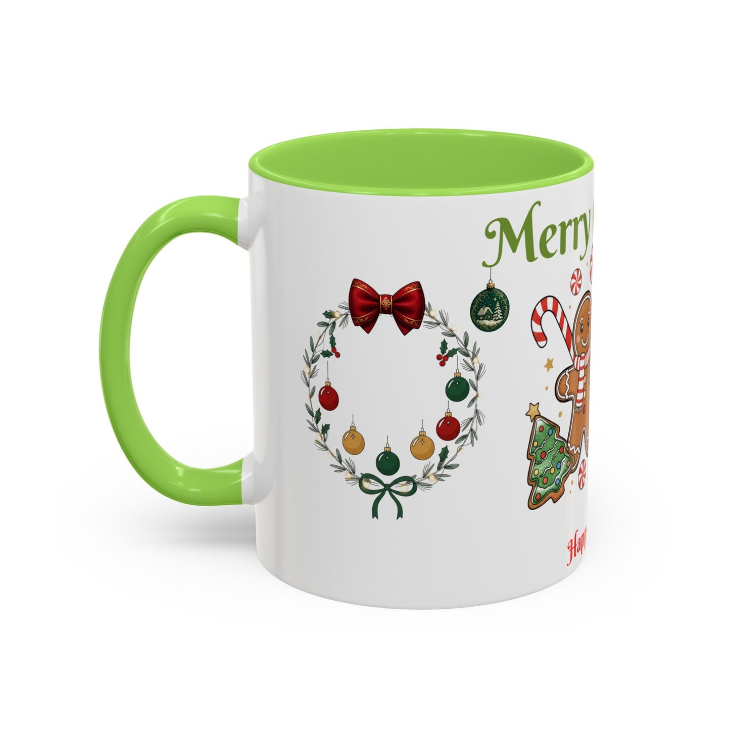 Merry Christmas & Happy New Year Gingerbread Holiday Mug (11oz/15oz)