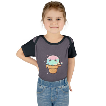 Cute Kawaii Ice Cream Cone Infant Bodysuit - Pastel Baby Onesie