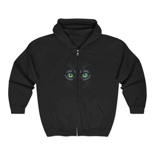 Mystical Cat Eyes Zip Hoodie