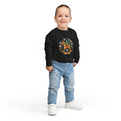 Toddler Sweatshirt — Vintage Rocking Horse Christmas Crewneck