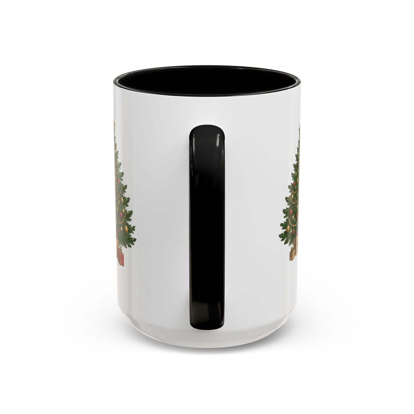 Christmas Rocking Horse Coffee Mug — Festive Tree & Candy Cane Holiday Mug (11/15oz)