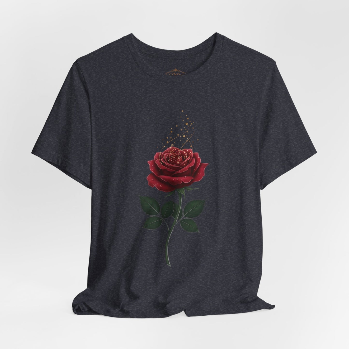Red Rose Graphic Tee - Vintage Single Bloom T-Shirt