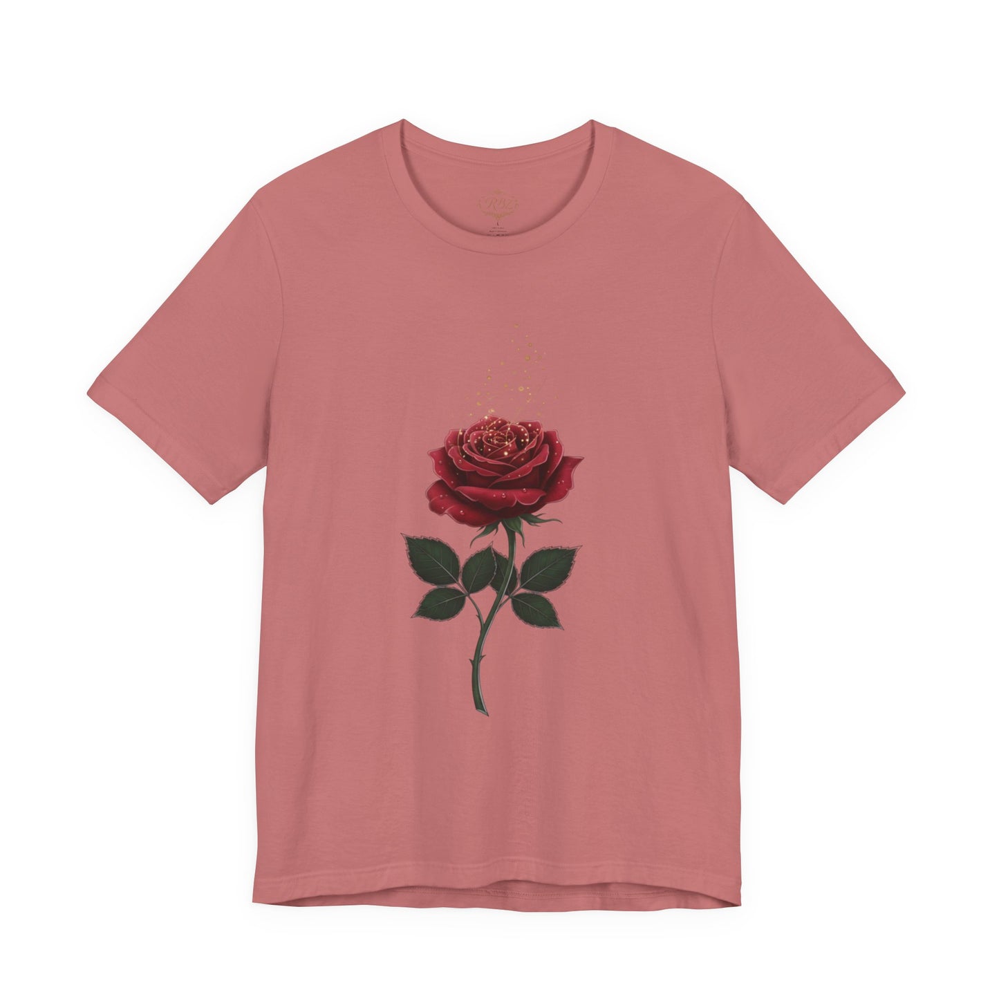 Red Rose Graphic Tee - Vintage Single Bloom T-Shirt