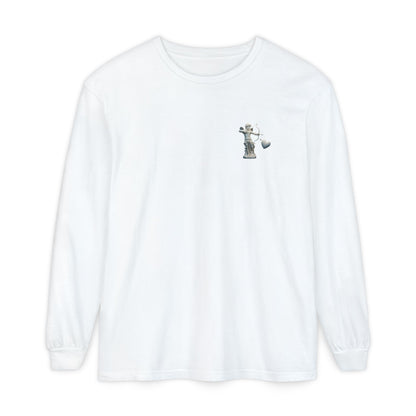 Cupid Cherub Long Sleeve Tee — Vintage Cupid Heart Graphic