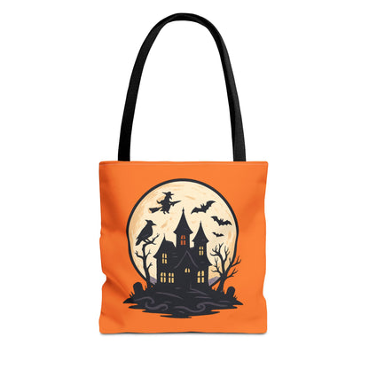 Halloween Themed Tote Bag, Pumpkin Design Bag, Spooky Tote, Trick or Treat Bag, Festive Shopping Tote, Fall Accessory
