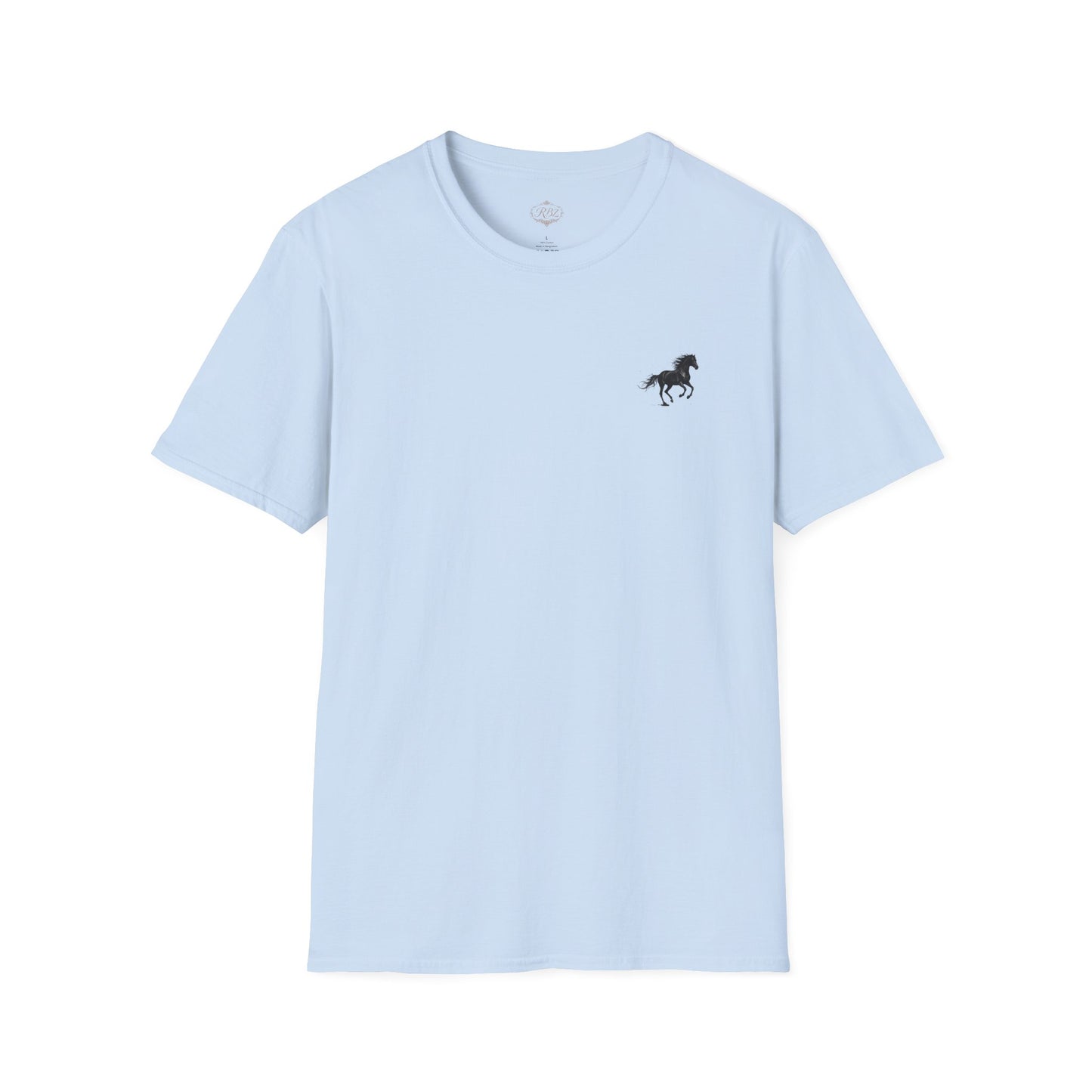 Minimalist Running Horse Tee — Small Chest Silhouette T-Shirt