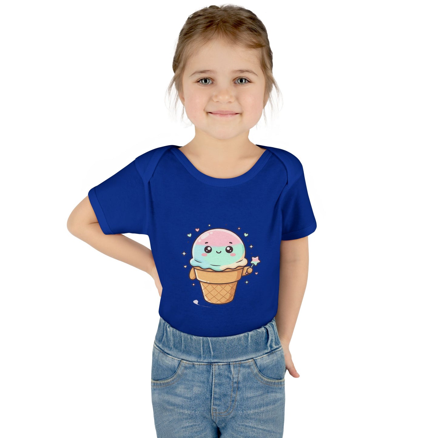 Cute Kawaii Ice Cream Cone Infant Bodysuit - Pastel Baby Onesie