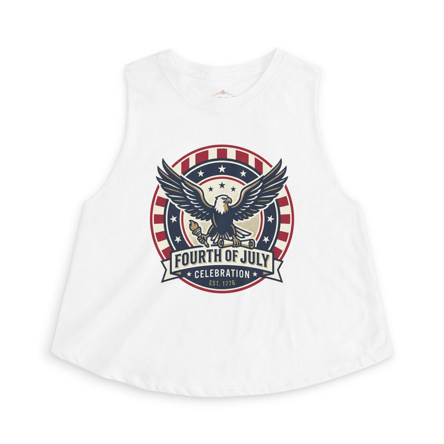 Fourth of July Eagle Crop Top — Patriotic Women's Fourth of July Celebration Tank