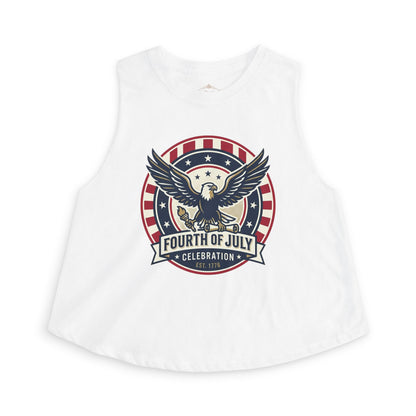 Fourth of July Eagle Crop Top — Patriotic Women's Fourth of July Celebration Tank