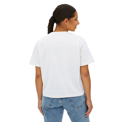 Easter Bunny Family Women's Boxy Tee — Cute Vintage Rabbits & Easter Eggs