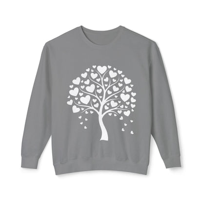 Heart Tree Crewneck Sweatshirt — Cute Love Tree Graphic Pullover