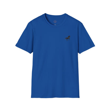 Minimalist Running Horse Tee — Small Chest Silhouette T-Shirt