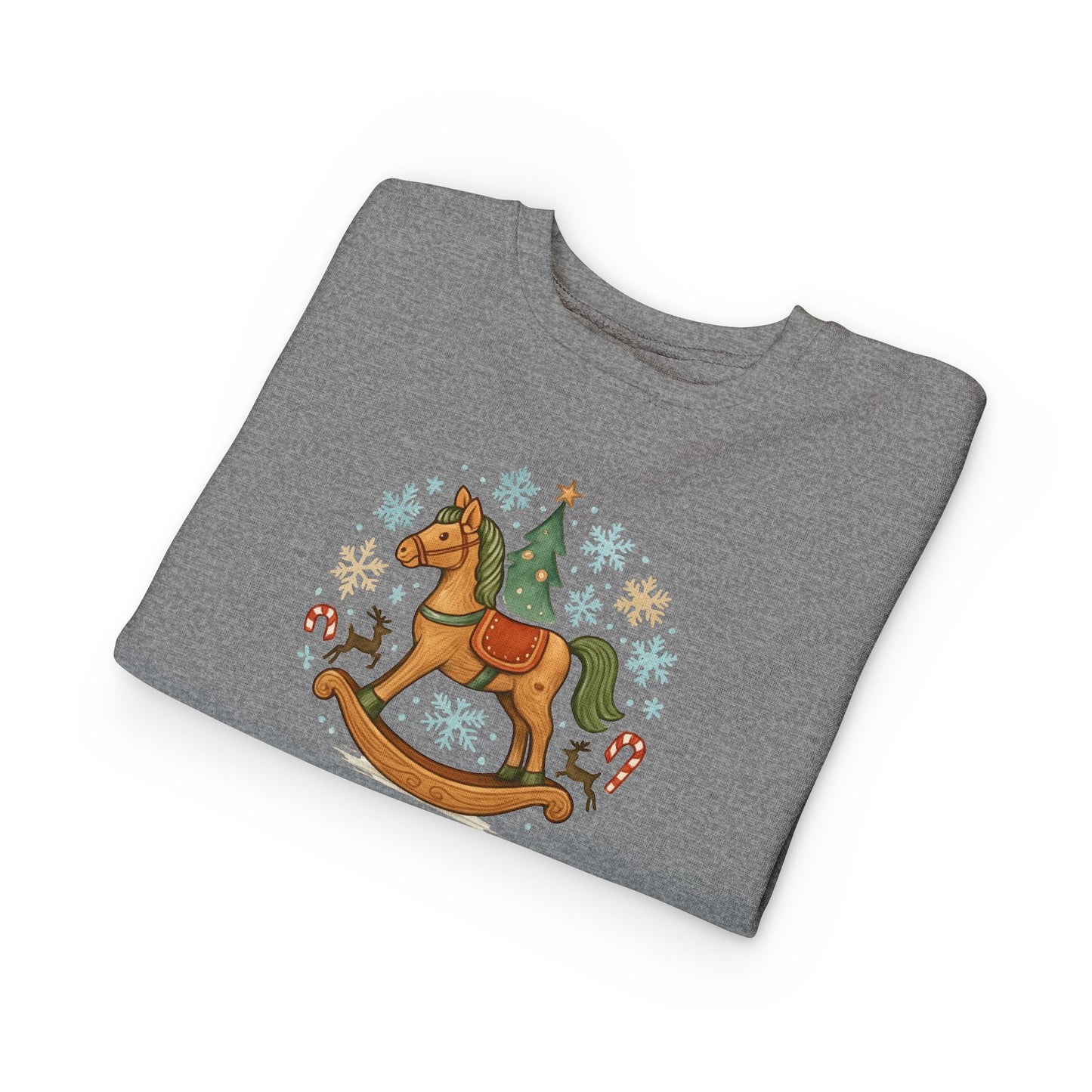 Toddler Sweatshirt — Vintage Rocking Horse Christmas Crewneck