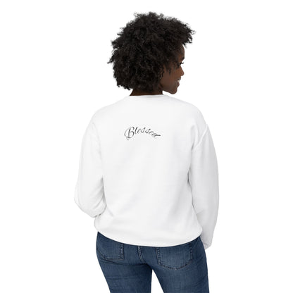 11:11 Crewneck Sweatshirt — Minimal White 'Blessed' Back Design