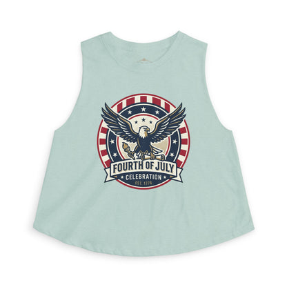 Fourth of July Eagle Crop Top — Patriotic Women's Fourth of July Celebration Tank