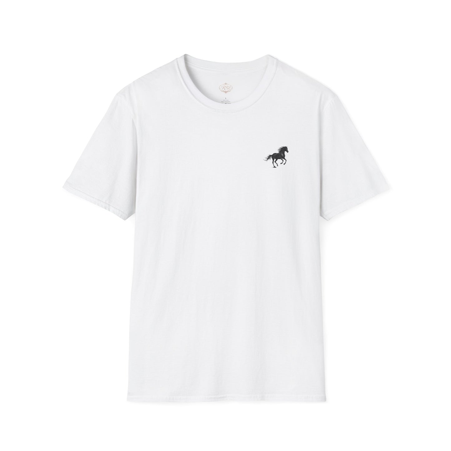 Minimalist Running Horse Tee — Small Chest Silhouette T-Shirt