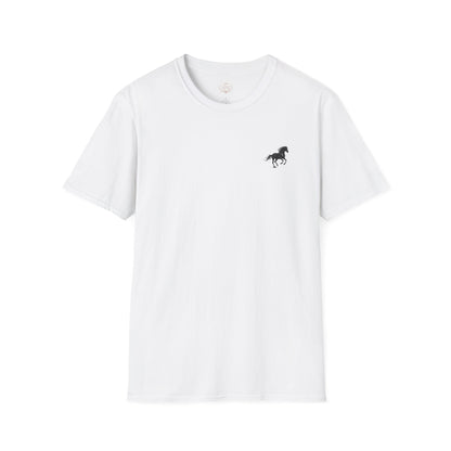 Minimalist Running Horse Tee — Small Chest Silhouette T-Shirt