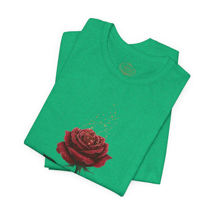 Red Rose Graphic Tee - Vintage Single Bloom T-Shirt