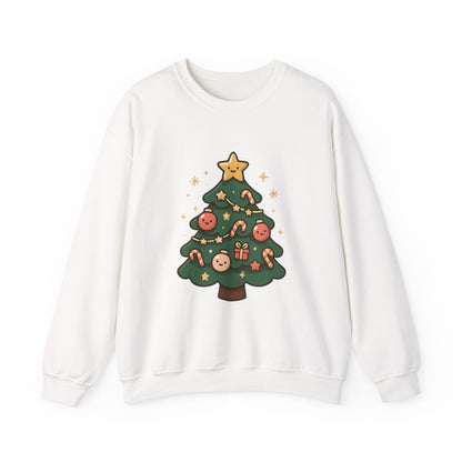 Cozy Christmas Sweatshirt, Holiday Gift, Unisex Crewneck, Winter Apparel, Festive Clothing, Christmas Tree Design