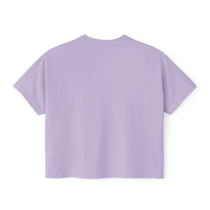 Never Give Up Boxy Tee — Women's Inspirational Cropped T-Shirt