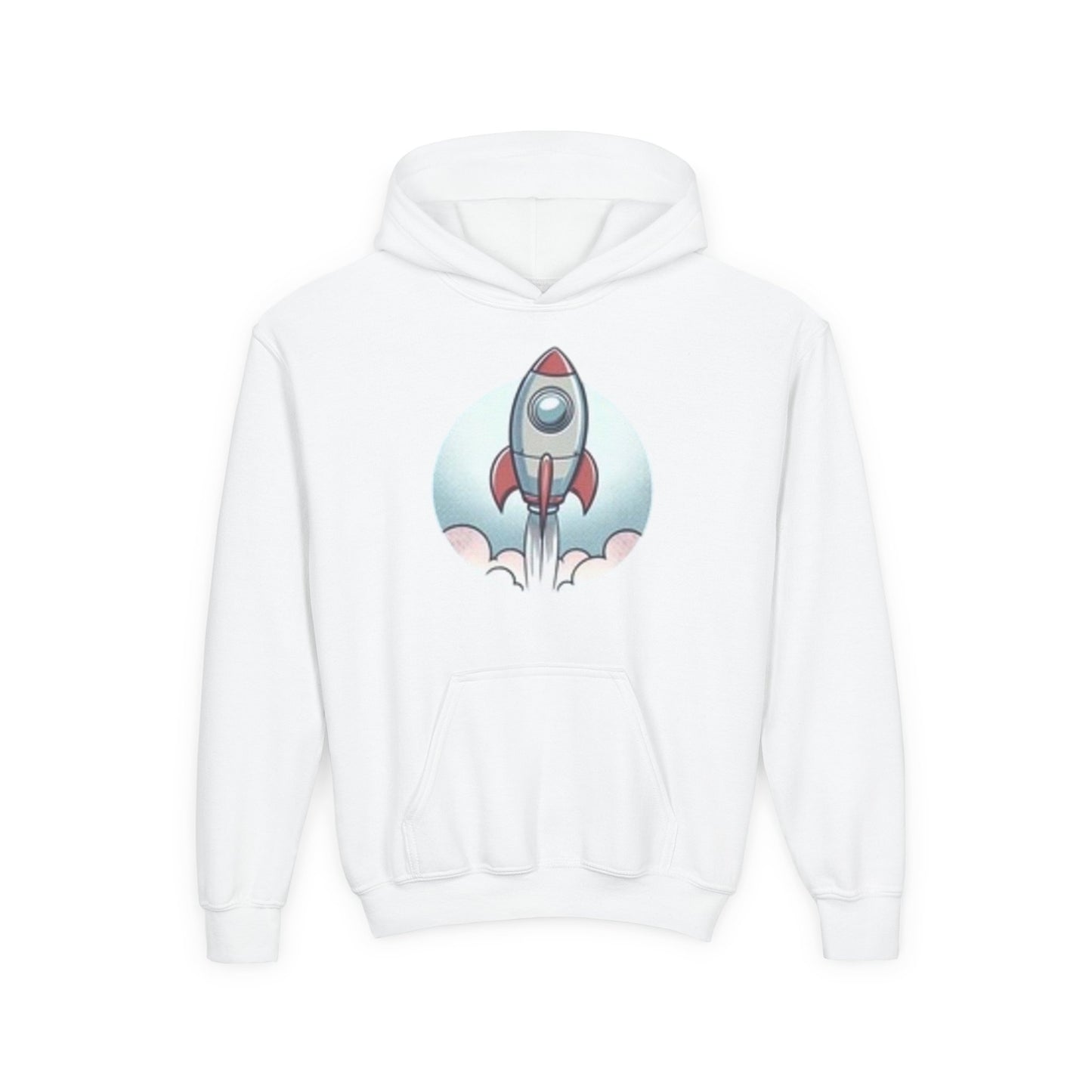Rocket Launch Youth Hoodie, Dream Big Hooded Sweatshirt, Kids Space Hoodie, Future Astronaut Gift, Inspirational Sweatshirt
