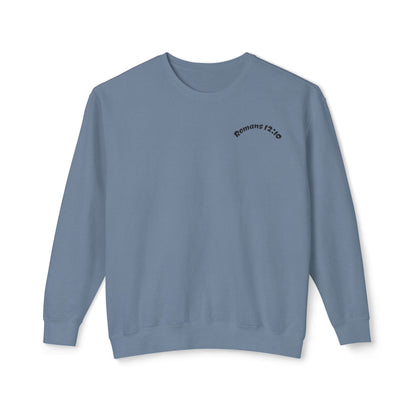 Crewneck Sweatshirt - "Romans 12:10" Minimal Christian Faith Pullover