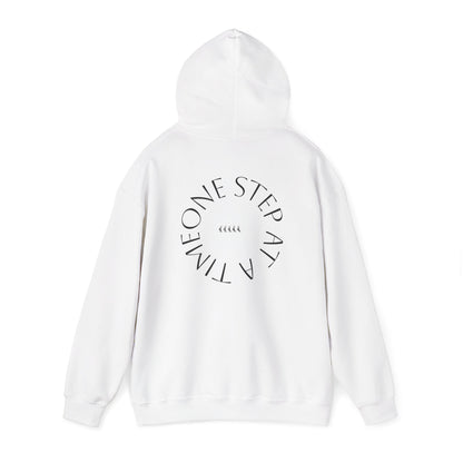 Hoodie — "One Step at a Time" Minimalist Motivational Pullover