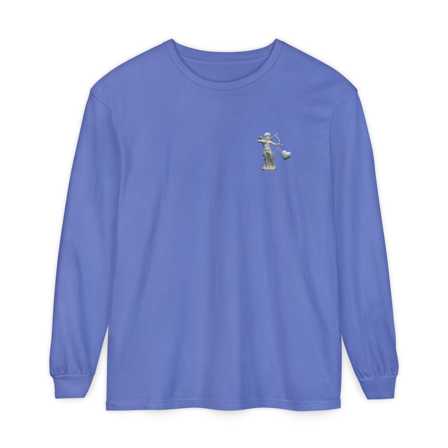 Cupid Cherub Long Sleeve Tee — Vintage Cupid Heart Graphic