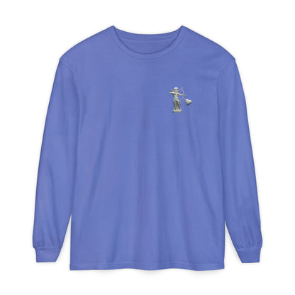 Cupid Cherub Long Sleeve Tee — Vintage Cupid Heart Graphic