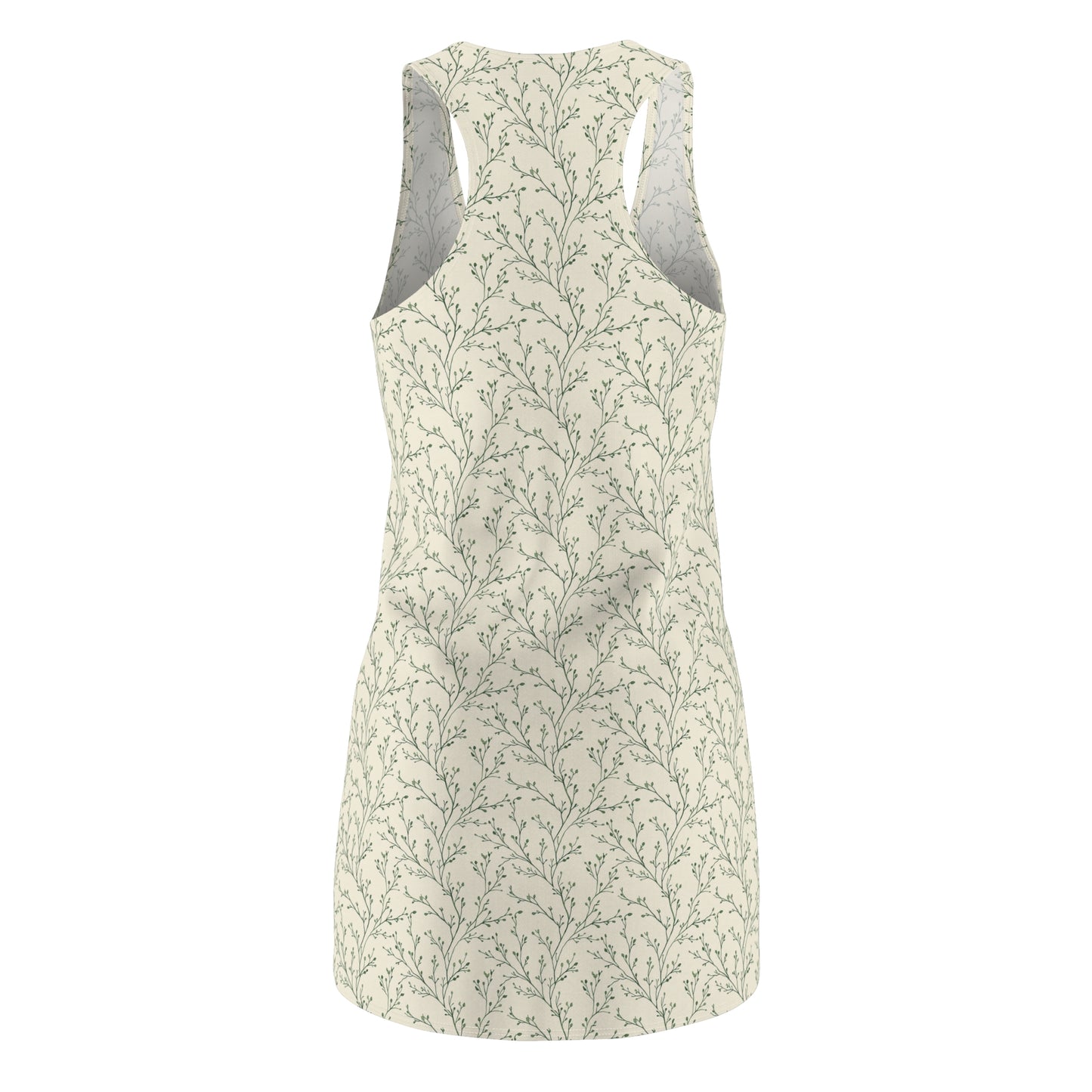 Floral Vine Racerback Dress — Soft Sage All-Over Print