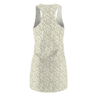 Floral Vine Racerback Dress — Soft Sage All-Over Print