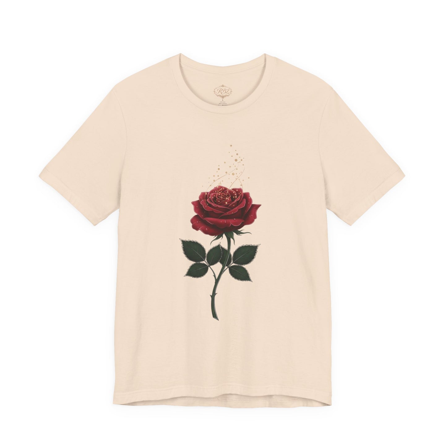 Red Rose Graphic Tee - Vintage Single Bloom T-Shirt