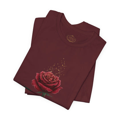 Red Rose Graphic Tee - Vintage Single Bloom T-Shirt