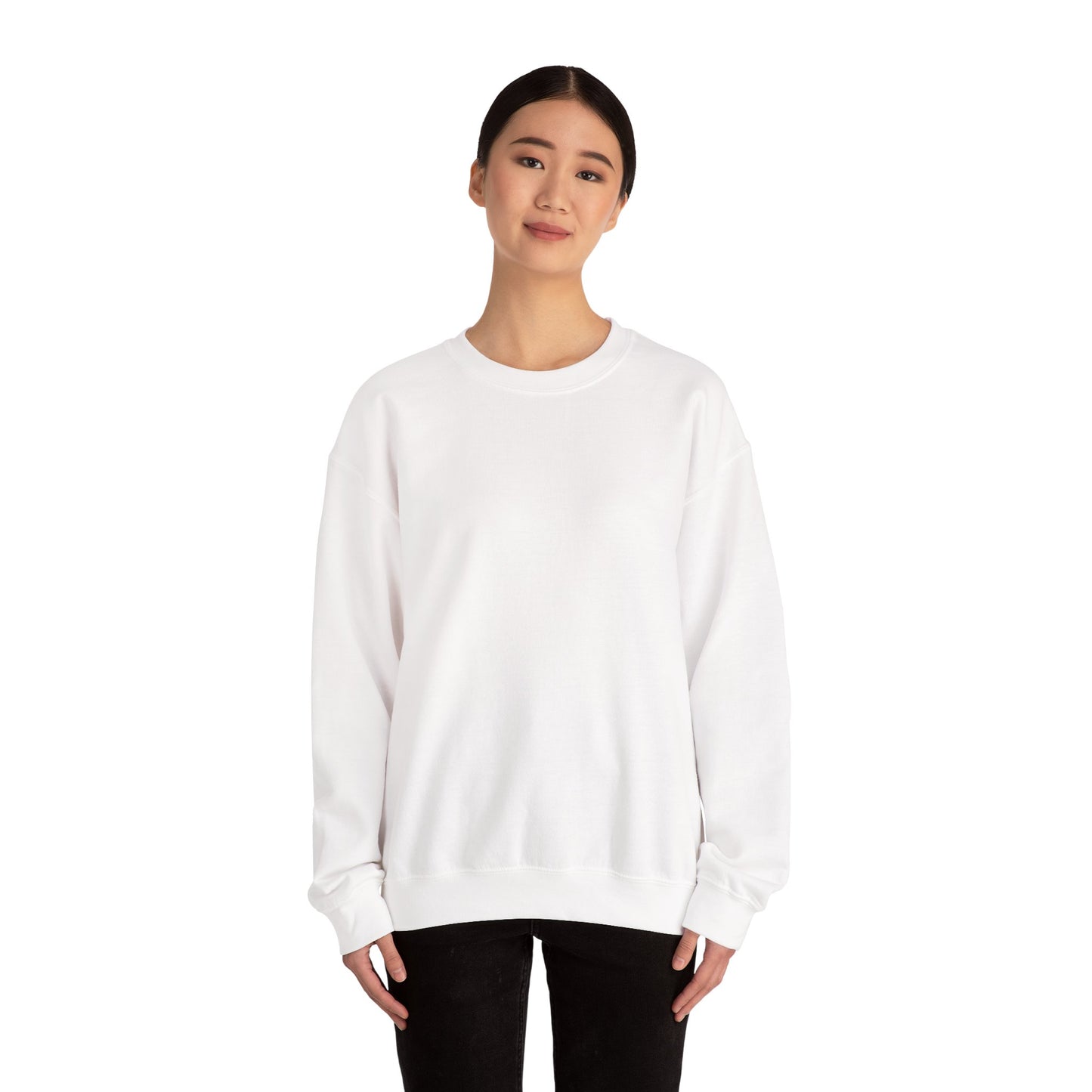 Crewneck Sweatshirt — "Living Proof That Trying Is Optional" Minimal Back-Print