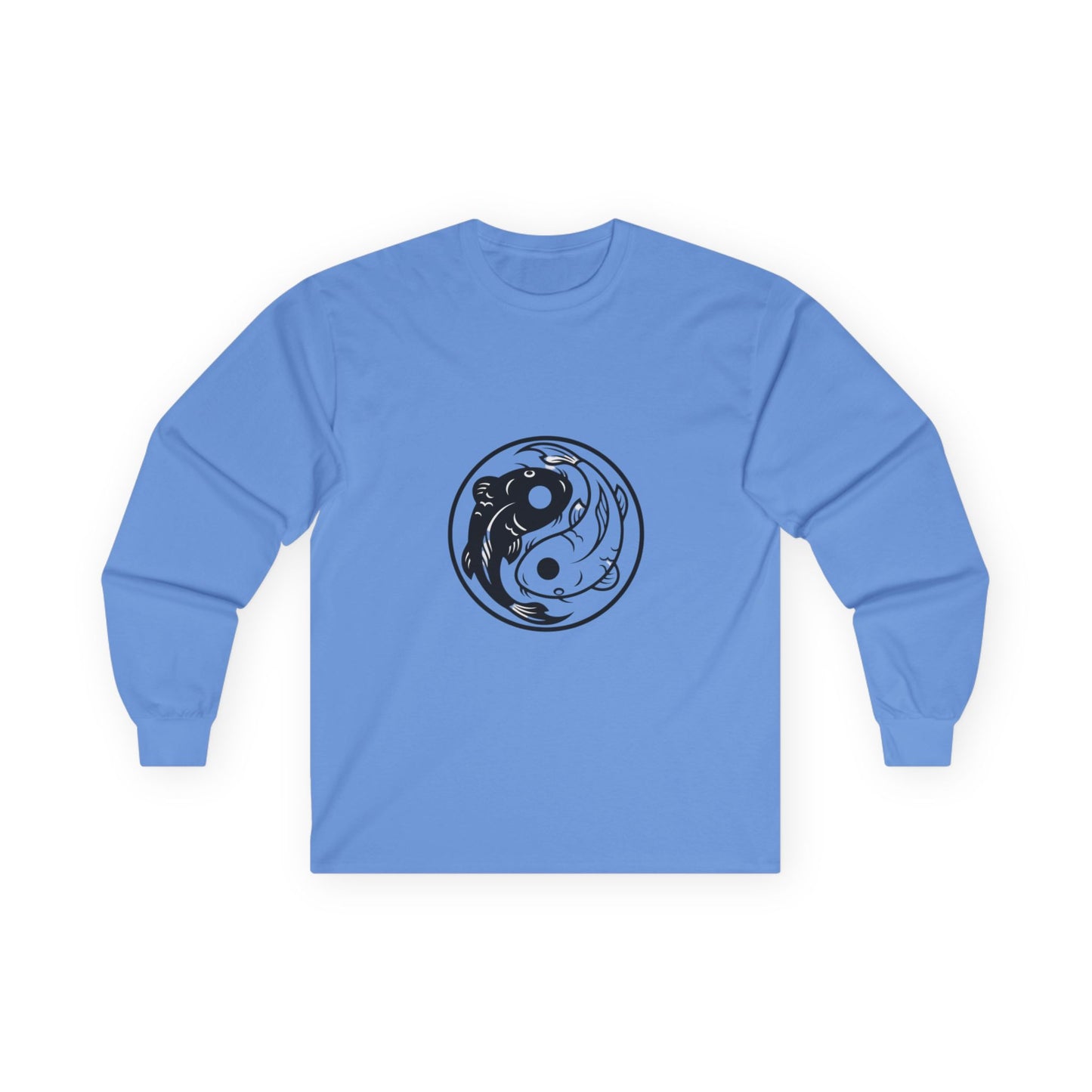 Yin Yang Koi Fish Long Sleeve Tee — Zen Balance Graphic Shirt