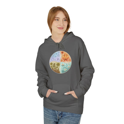 Yin Yang Seasons Hoodie — Colorful Seasonal Mandala Pullover