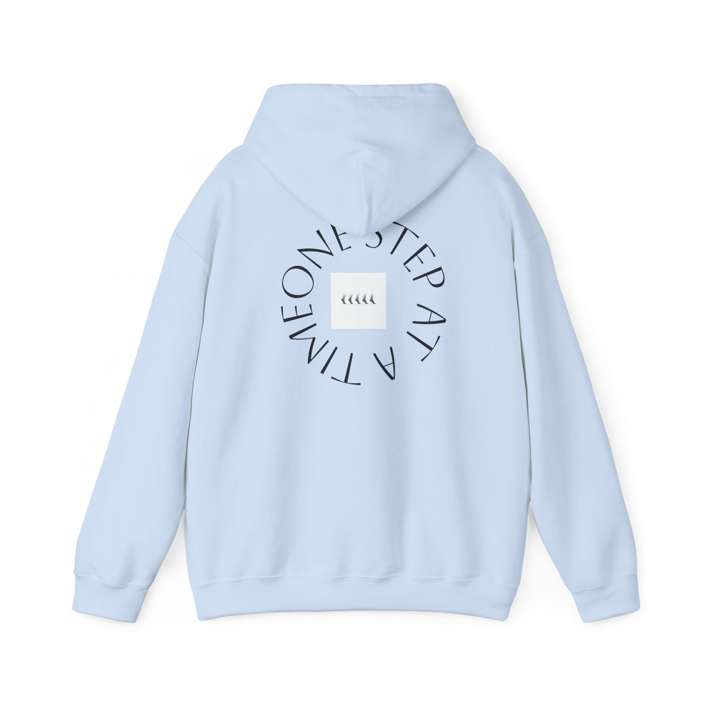 Hoodie — "One Step at a Time" Minimalist Motivational Pullover