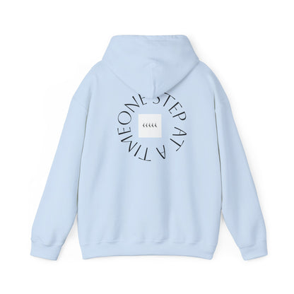 Hoodie — "One Step at a Time" Minimalist Motivational Pullover