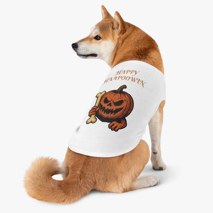 Halloween Pet Tank Top, Dog Costume, Pumpkin Themed, Fall Fashion, Pet Apparel, Seasonal Wear