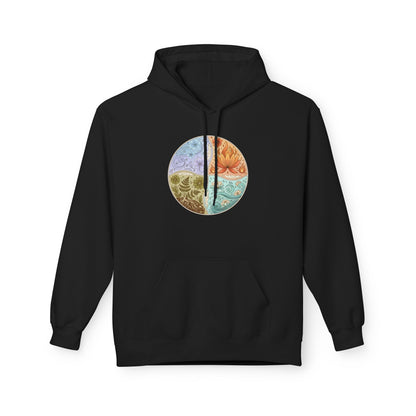 Yin Yang Seasons Hoodie — Colorful Seasonal Mandala Pullover