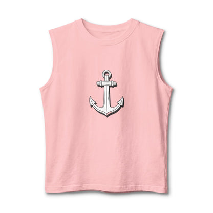Anchor Graphic Muscle Tank — Nautical Vintage Anchor Tank Top