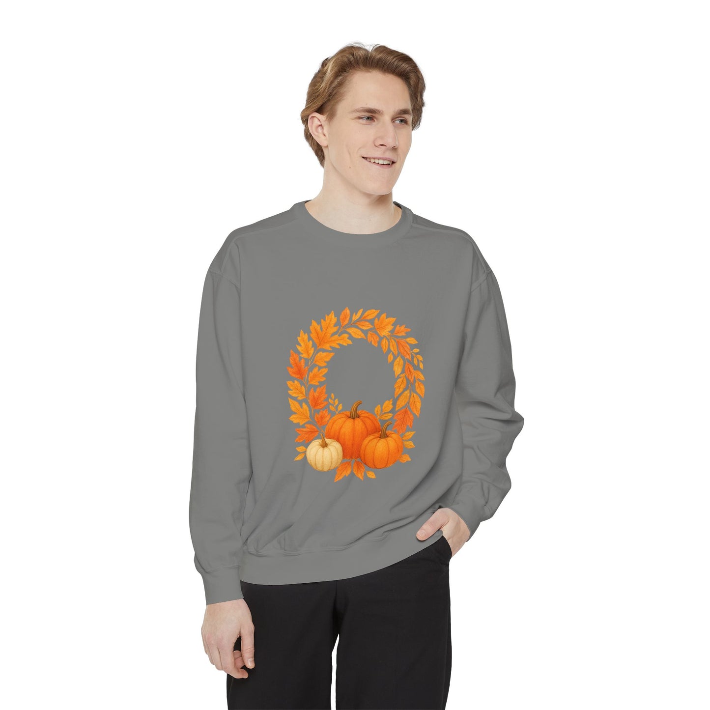 Autumn Pumpkin Sweatshirt - Cozy Fall Apparel, Perfect for Halloween, Thanksgiving, Casual Outfits, Seasonal Gift