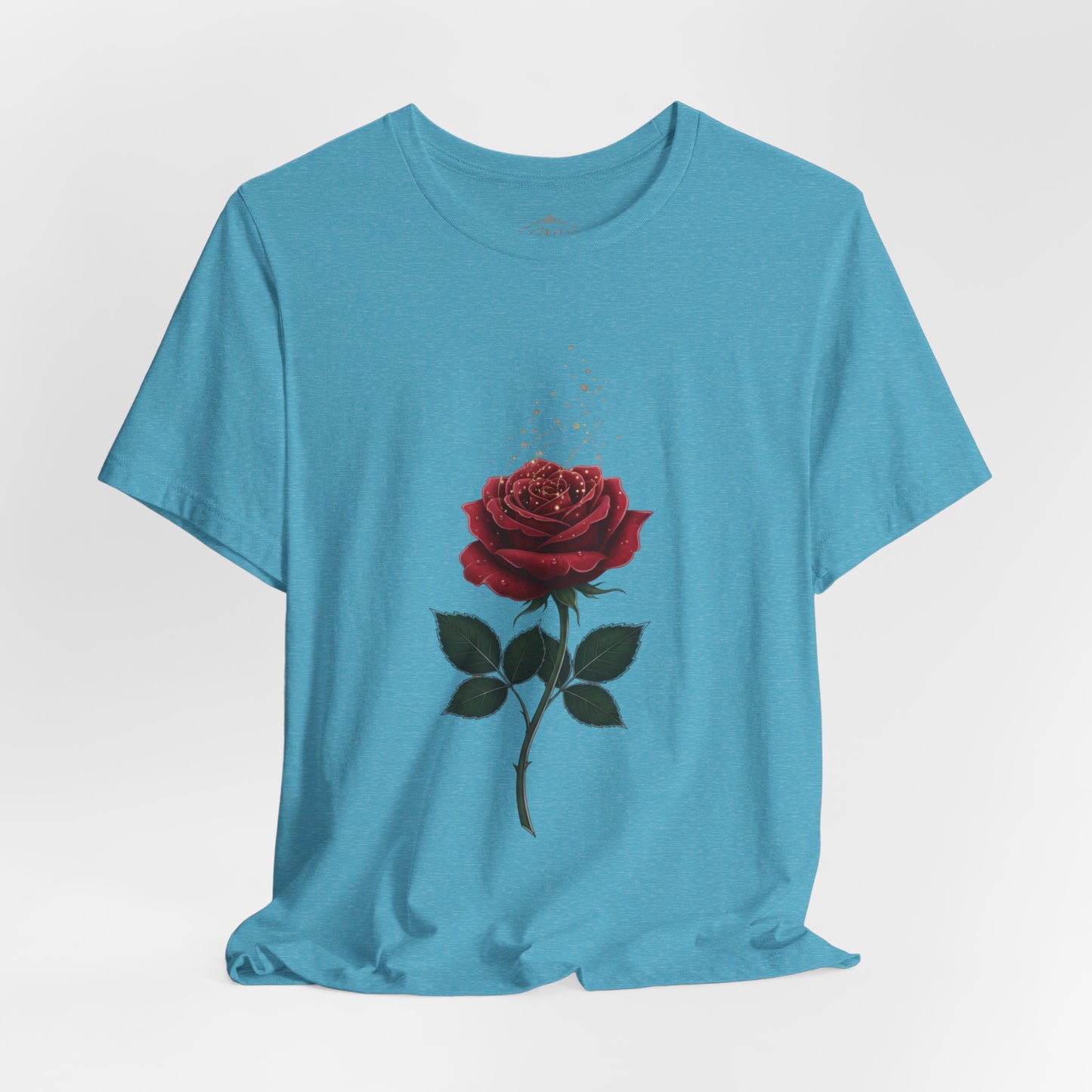 Red Rose Graphic Tee - Vintage Single Bloom T-Shirt